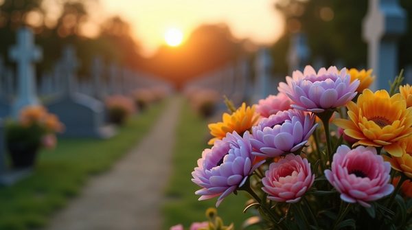 Cultiver un hommage durable : sublimer le cimetière avec des fleurs artificielles